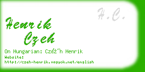 henrik czeh business card